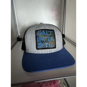 Saltwalter Soul Trucker Hat Blue w/ Camouflage Patch
